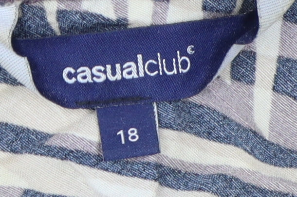 Casual Club Women's Beige Black Geometric Skirt Size 18