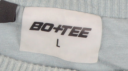BO+TEE Womens Blue Pullover Sweatshirt L