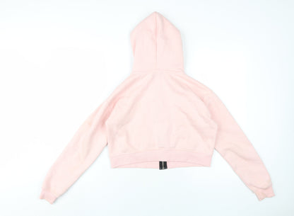 PrettyLittleThing Women's Pink Full Zip Hoodie Size M