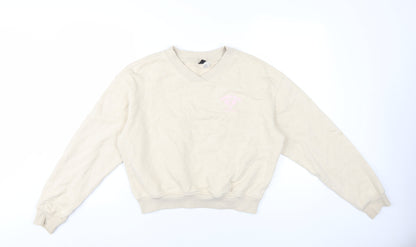 H&M Women's Beige Pullover Sweatshirt - Size S