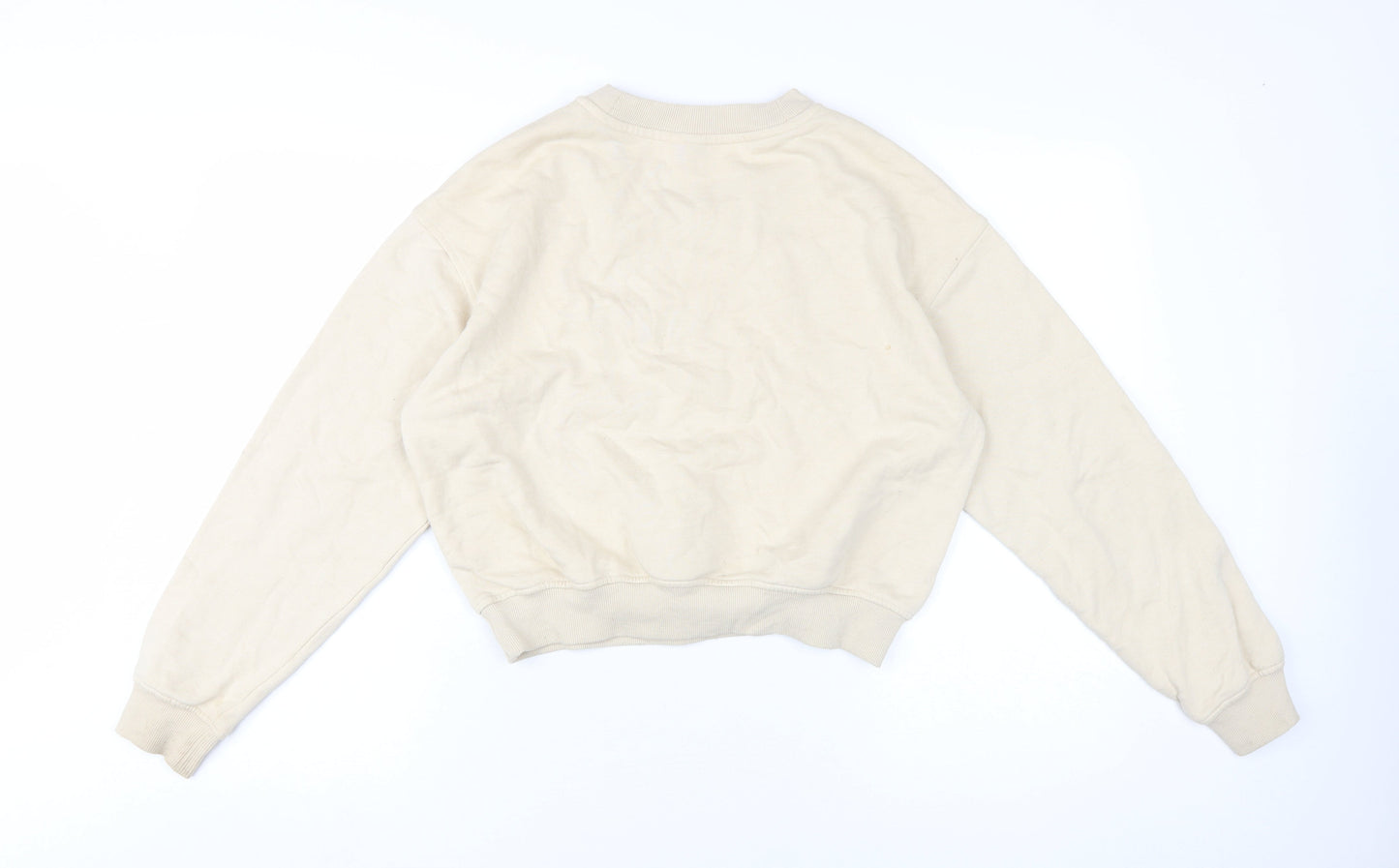 H&M Women's Beige Pullover Sweatshirt - Size S