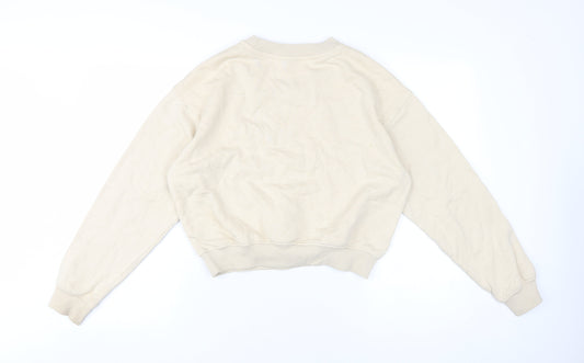 H&M Women's Beige Pullover Sweatshirt - Size S