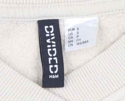 H&M Women's Beige Pullover Sweatshirt - Size S
