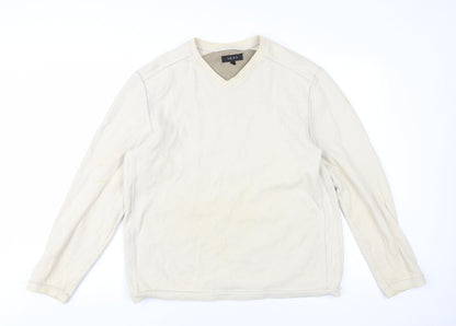 Mens UK Size L NEXT Beige Pullover Sweatshirt