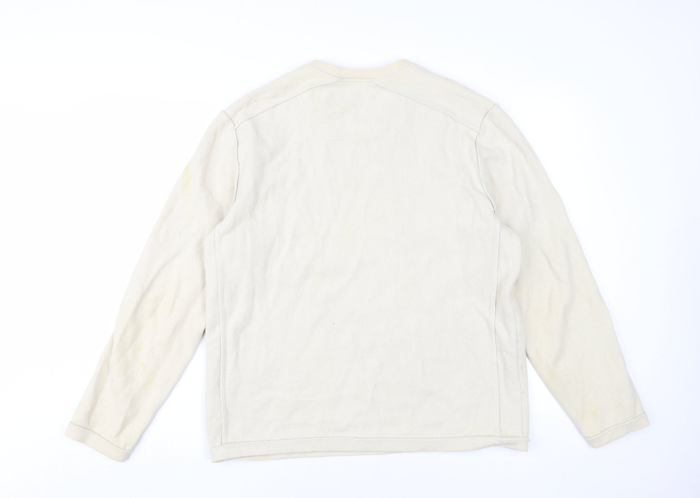 Mens UK Size L NEXT Beige Pullover Sweatshirt