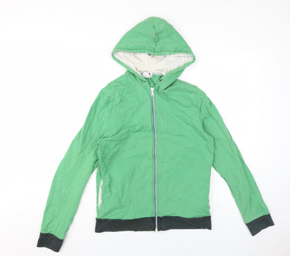 Topman Men's Green Full Zip Hoodie S