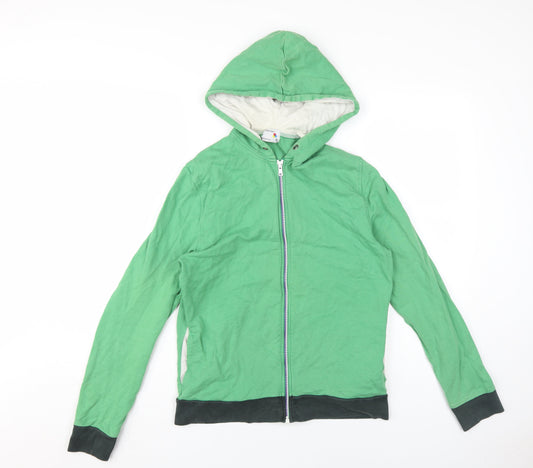 Topman Men's Green Full Zip Hoodie S