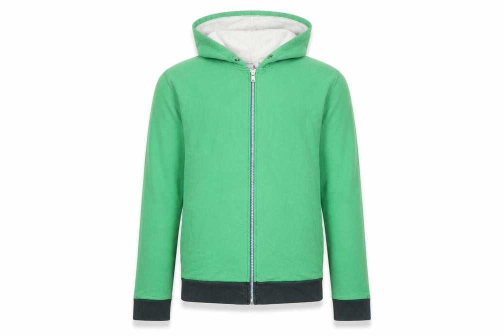 Mens UK Size S Topman Green Full Zip Hoodie