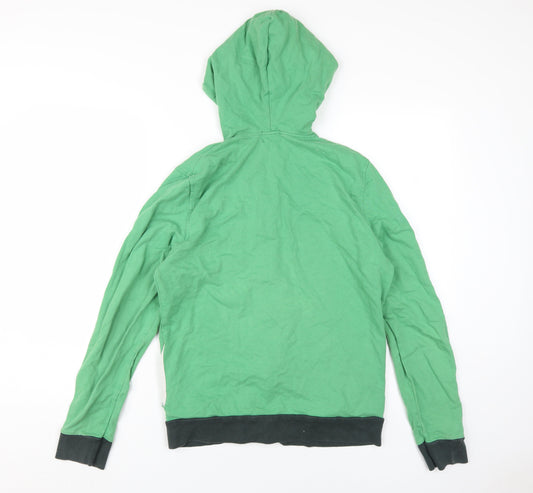 Topman Men's Green Full Zip Hoodie S