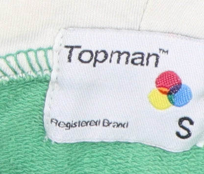 Topman Men's Green Full Zip Hoodie S