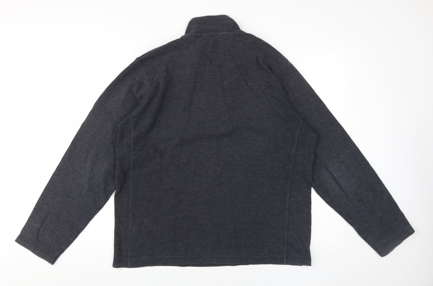 Mens UK Size L John Lewis Grey 1/4 Zip Sweatshirt
