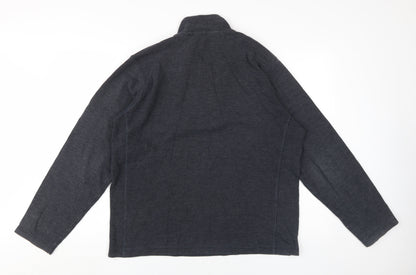 Mens UK Size L John Lewis Grey 1/4 Zip Sweatshirt