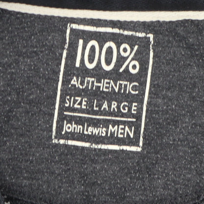 Mens UK Size L John Lewis Grey 1/4 Zip Sweatshirt