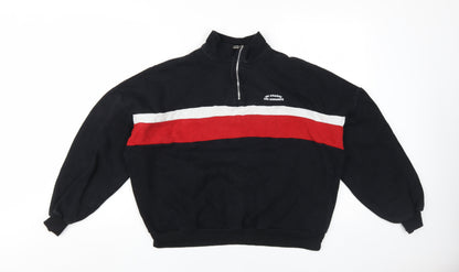 Womens UK Size M Pull&Bear Black Pullover Sweatshirt