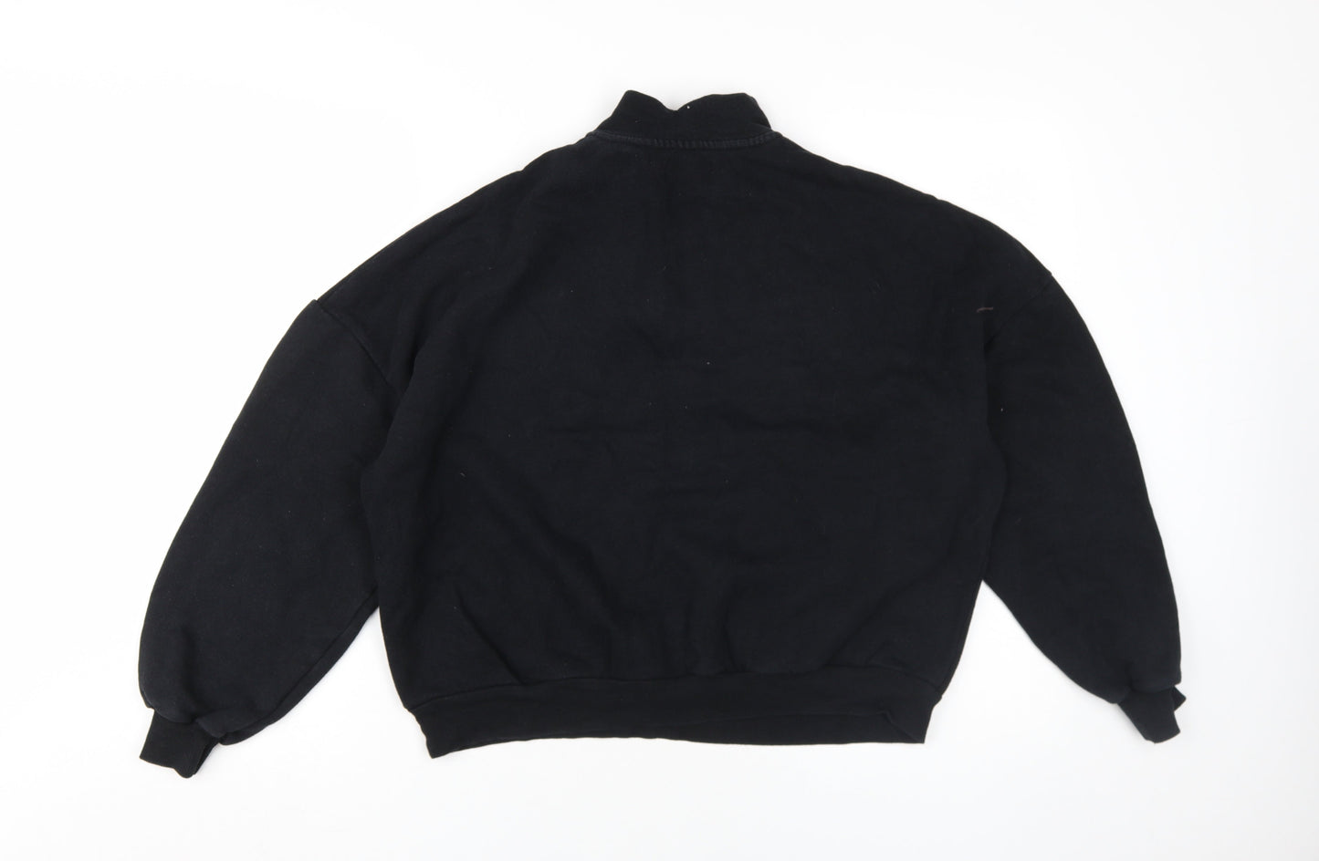 Womens UK Size M Pull&Bear Black Pullover Sweatshirt
