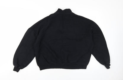 Womens UK Size M Pull&Bear Black Pullover Sweatshirt