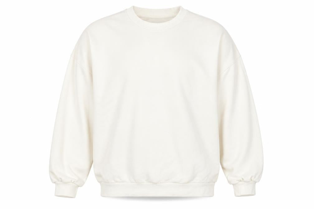 Unisex Adults UK Size M Bershka Ivory Pullover Sweatshirt