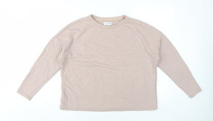 Womens UK Size S Pull & Bear Beige Pullover Sweatshirt