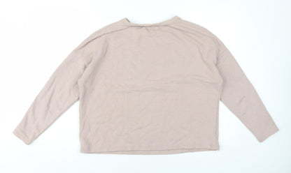 Womens UK Size S Pull & Bear Beige Pullover Sweatshirt