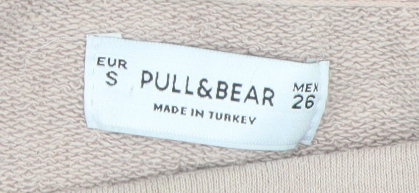 Womens UK Size S Pull & Bear Beige Pullover Sweatshirt