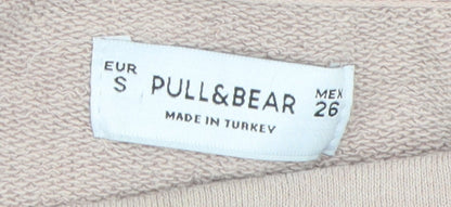Womens UK Size S Pull & Bear Beige Pullover Sweatshirt