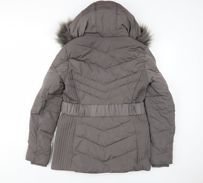 Womens UK Size S Wallis Grey Puffer Jacket