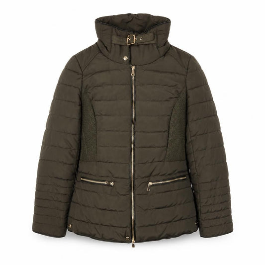 CKN Women's Green Puffer Jacket UK 10 Belted Casual