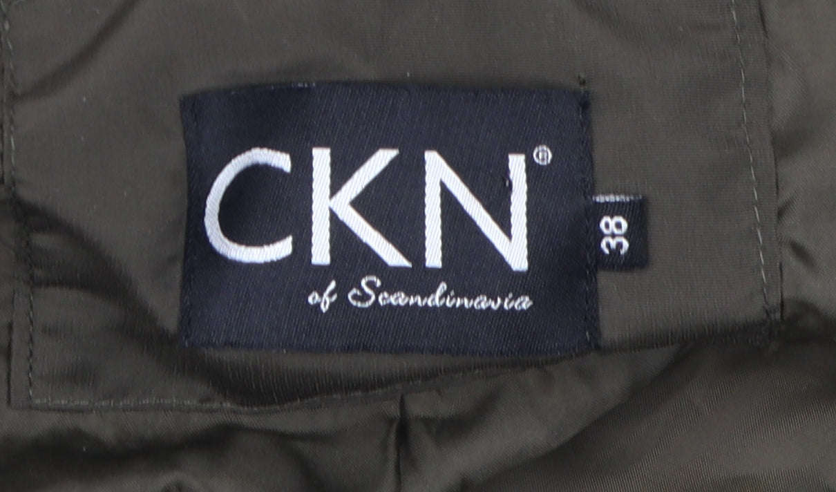 CKN Women's Green Puffer Jacket UK 10 Belted Casual