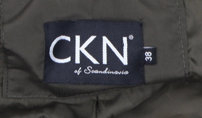 CKN Women's Green Puffer Jacket UK 10 Belted Casual
