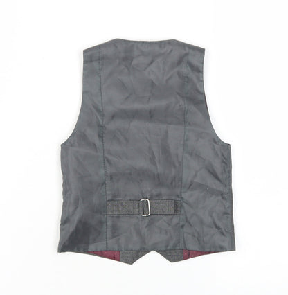 Next Boys Grey Check Suit Waistcoat 3 Years Formal