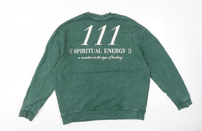 Mens UK Size M ASOS Green Pullover Sweatshirt
