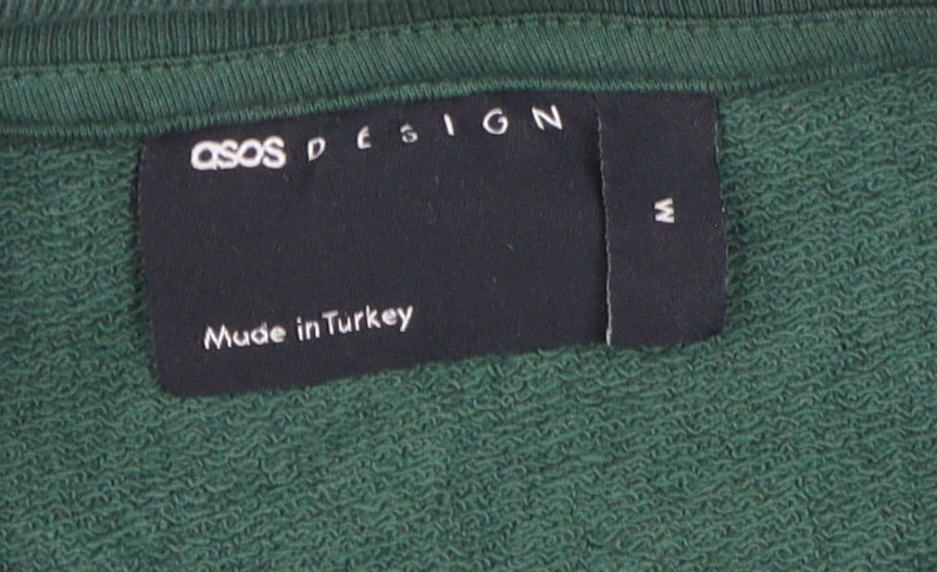 Mens UK Size M ASOS Green Pullover Sweatshirt