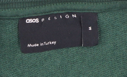 Mens UK Size M ASOS Green Pullover Sweatshirt