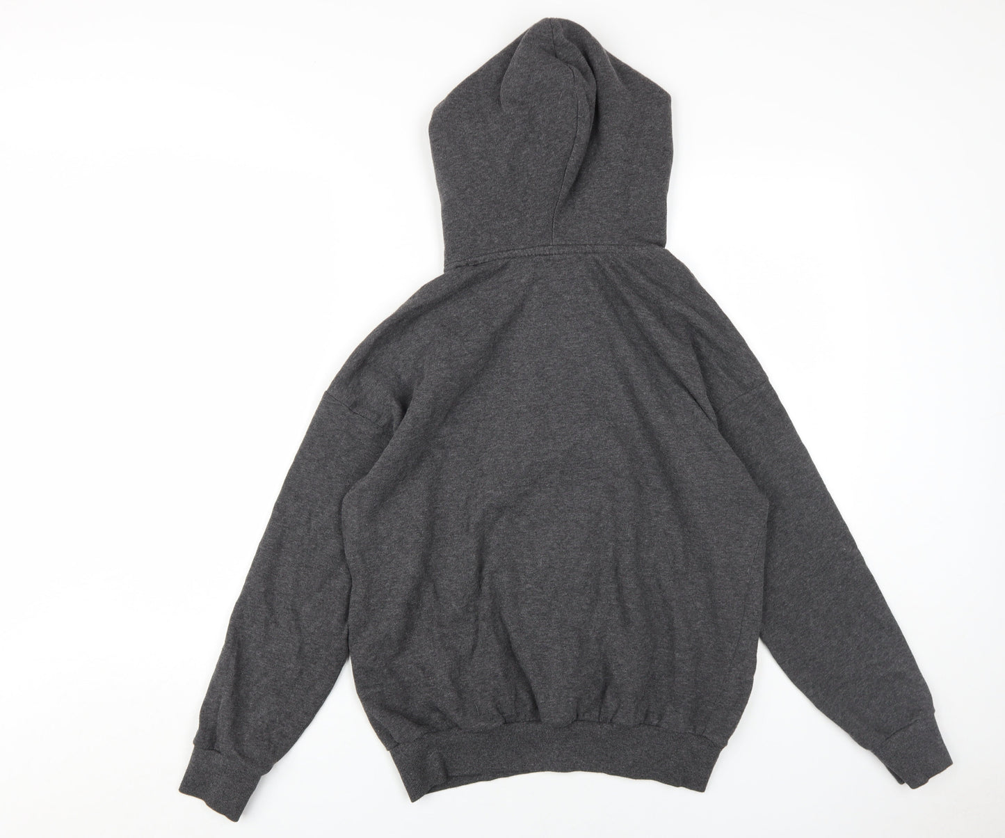 H&M Women's Grey Hoodie, Size 8, Graphic Logo