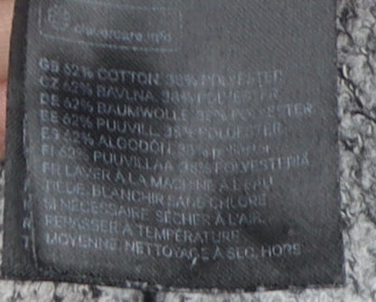 H&M Women's Grey Hoodie, Size 8, Graphic Logo