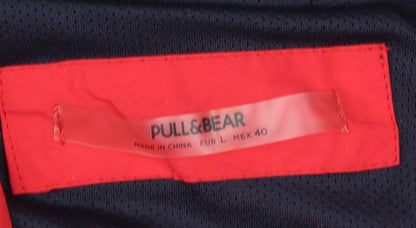 Mens UK Size L Pull&Bear Multicoloured Windbreaker Coat