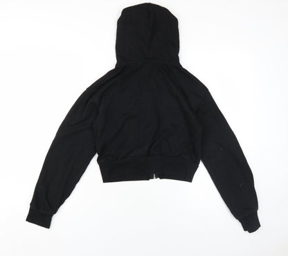 Womens UK Size 10 Boohoo Black Full Zip Hoodie