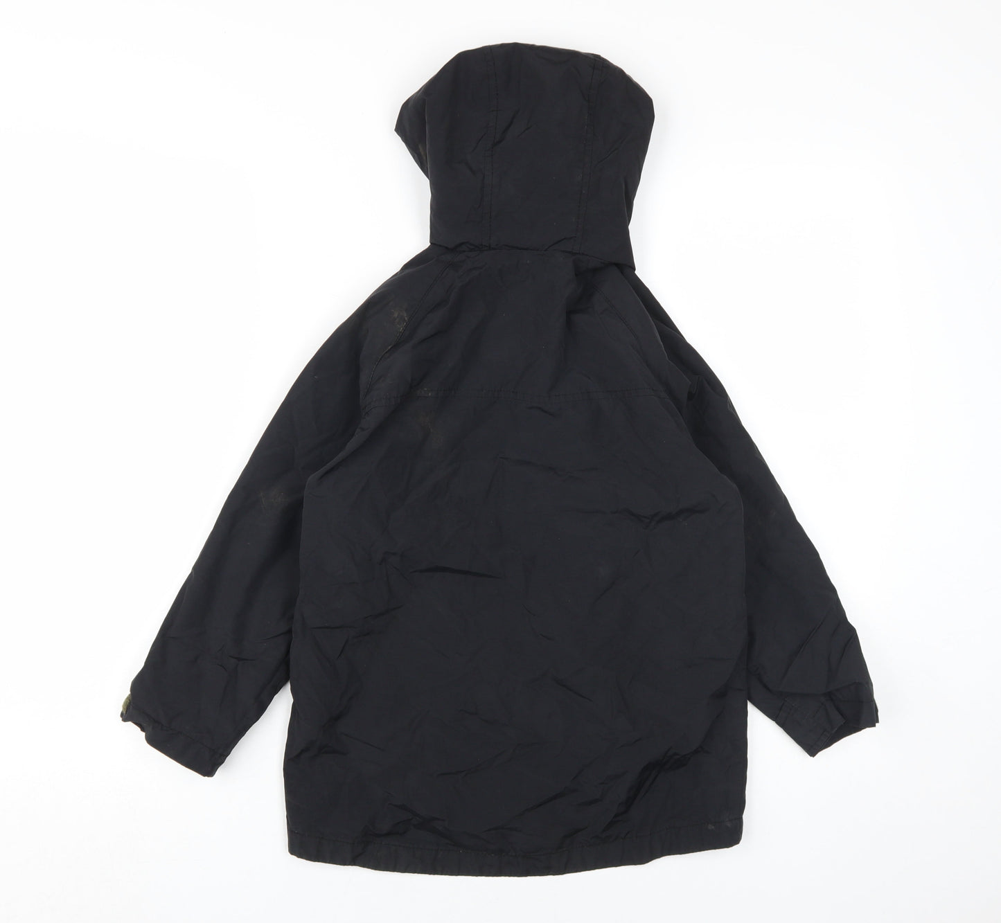 Zara Boys Black Parka Jacket with Hood, Size S
