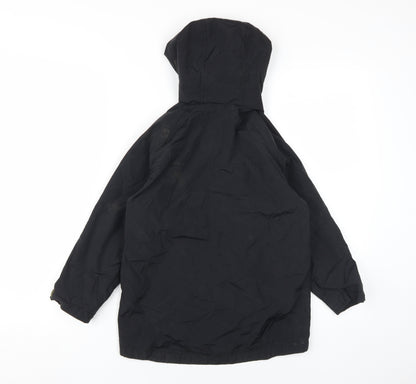 Zara Boys Black Parka Jacket with Hood, Size S