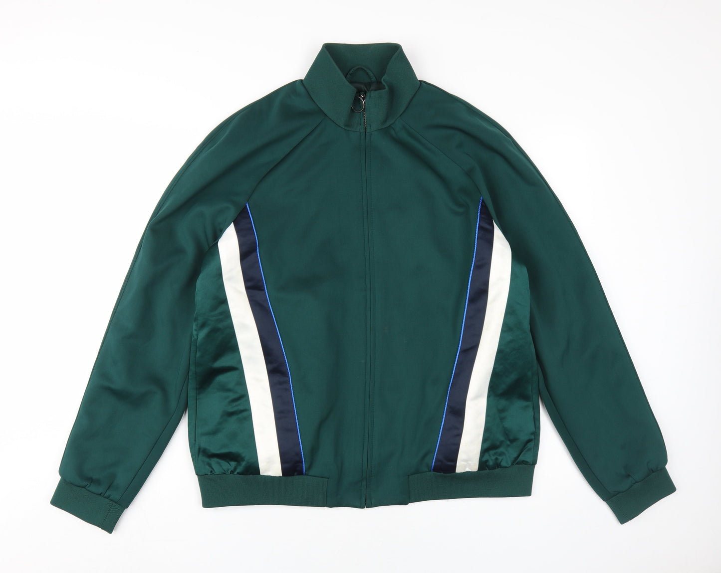 Mens UK Size L Topman Green Bomber Jacket
