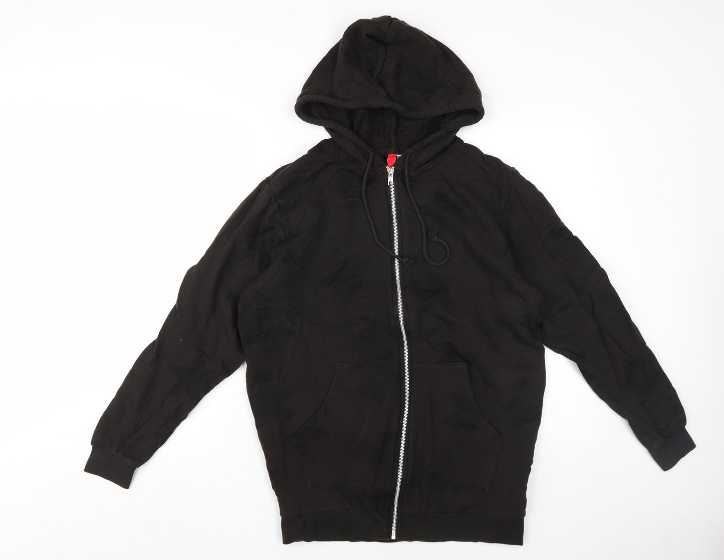 H&M Women's Black Full Zip Hoodie, Size Small, Cotton