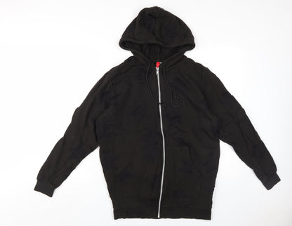 H&M Women's Black Full Zip Hoodie, Size Small, Cotton