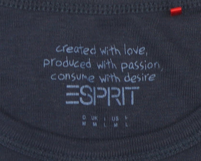 Unisex Adults UK Size L Esprit Blue Basic T-Shirt