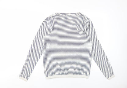 Marks and Spencer Men's White Striped Pullover S