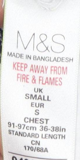 Marks and Spencer Men's White Striped Pullover S