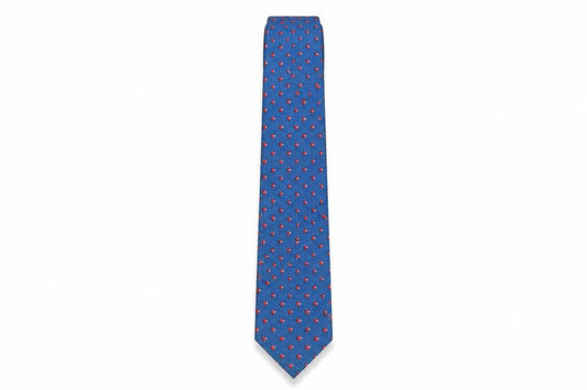 Mens Tie Rack Blue Geometric 100% Silk  Tie