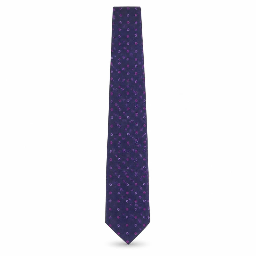 Mens Sartorial Purple Floral 100% Silk  Tie