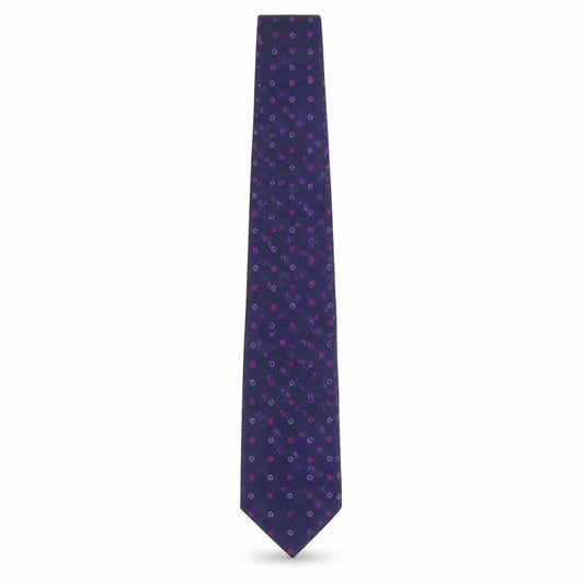 Mens Sartorial Purple Floral 100% Silk  Tie