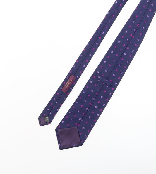 Sartorial Men's Purple Floral Silk Tie One Size