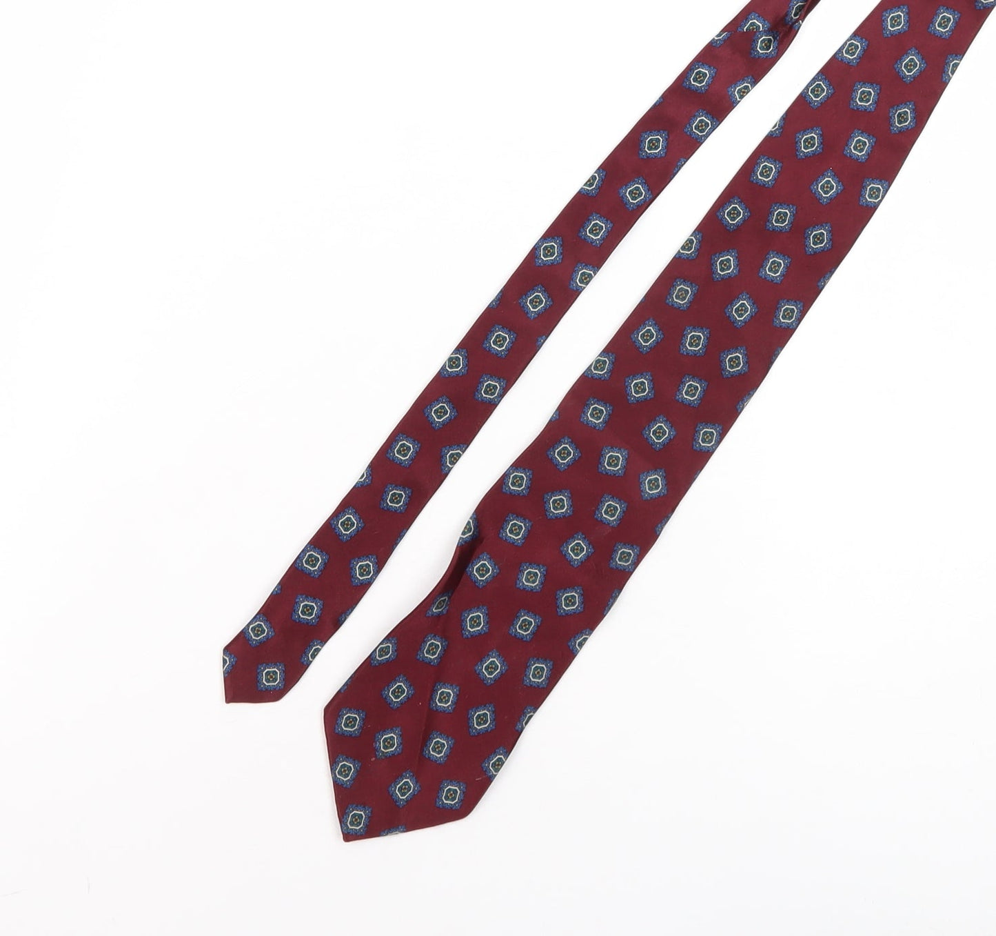Luca Franzini Men's Red Geometric Silk Tie
